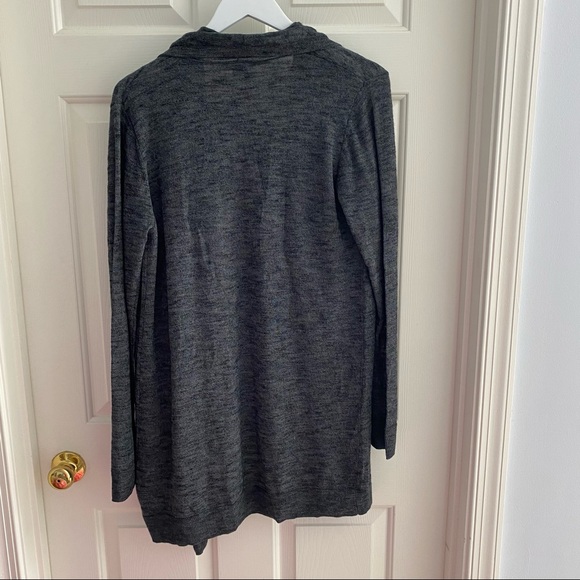 Theory Maternity Cardigan Slouchy Large Wool Charcoal Gray - Picture 5 of 9